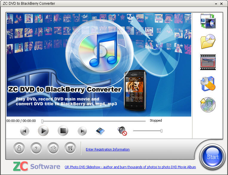 ZC DVD to BlackBerry Converter Screenshot